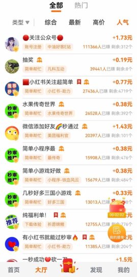 零撸小项目免费分享 点赞助力 无任何门槛 手机随时可做  单日收益200＋-跃知万川