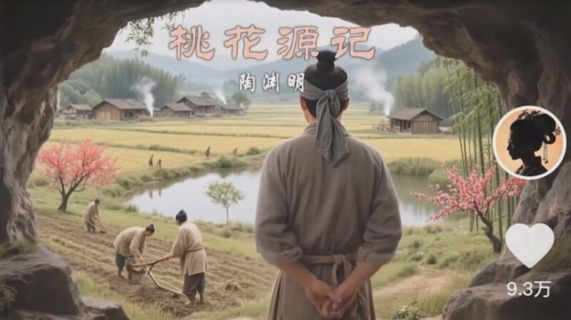 把课本里的古文做成爆火AI视频！流量猛的不行，7个作品涨粉23万＋-跃知万川