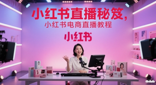 小红书直播秘笈，小红书电商直播教程-跃知万川