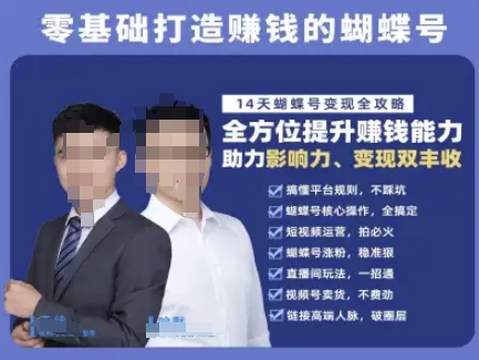 蝴蝶号专栏-视频号运营教程，零基础打造挣钱的蝴蝶号，14天蝴蝶号变现全攻略-跃知万川