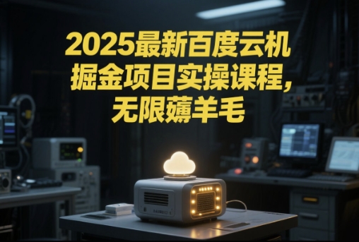 2025最新百度云机掘金项目实操课程单窗口保底5-10元月收益单窗口150+【揭秘】-跃知万川
