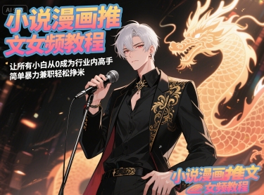 小说漫画推文女频教程，让所有小白从0成为行业内高手，简单暴力兼职轻松挣米-跃知万川