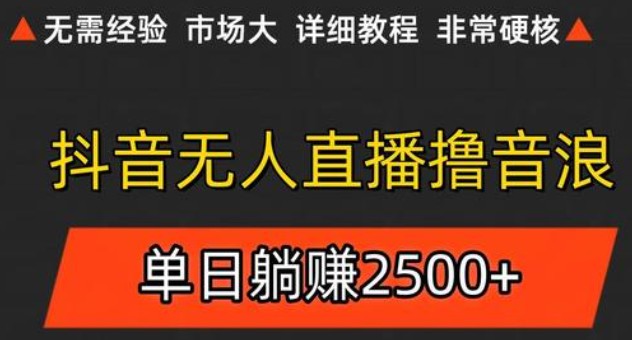 抖音无人直播6.0 简单无脑可矩阵 每天两小时轻松躺赚500+-跃知万川