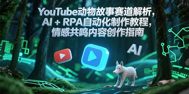 YouTube动物故事赛道解析，AI+RPA自动化制作教程，情感共鸣内容创作指南-跃知万川