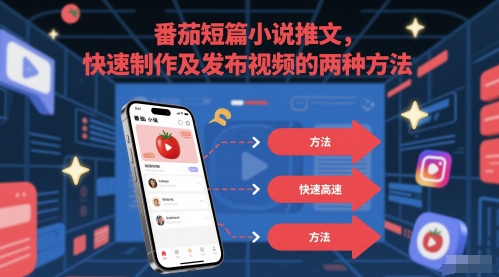 番茄短篇小说推文，快速制作及发布视频的两种方法-跃知万川