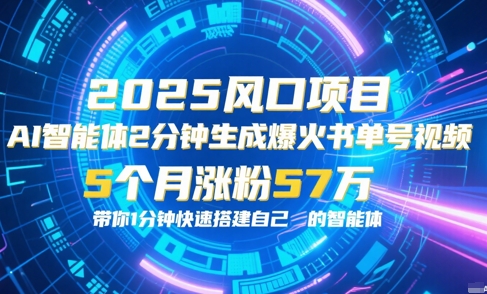 AI智能体2分钟一键生成爆火书单号原创视频，5个月涨粉57w，带你零代码1分钟搭建智能体-跃知万川