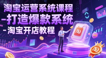淘宝运营系统课程-打造爆款系统-淘宝开店教程-跃知万川