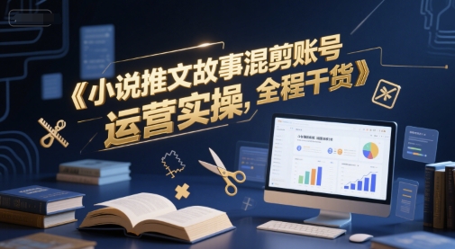 小说推文故事混剪账号运营实操，全程干货-跃知万川