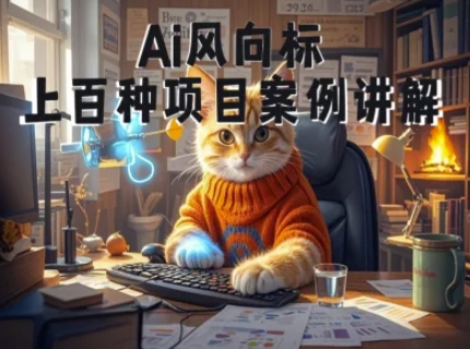 Ai风向标-附100种项目案例玩法-0基础小白到大神ai视频商业应用教学-跃知万川