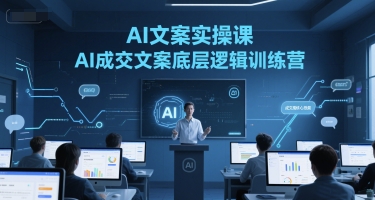 AI文案实操课，AI成交文案底层逻辑训练营-跃知万川