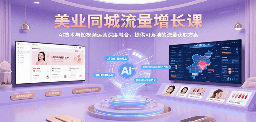 美业同城流量增长课，AI技术与短视频运营深度融合，提供可落地的流量获取方案-跃知万川