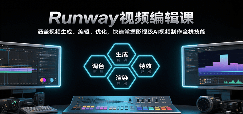 Runway视频编辑课，涵盖视频生成、编辑、优化，快速掌握影视级AI视频制作全栈技能-跃知万川