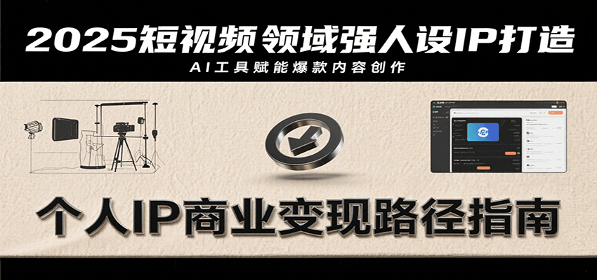 2025短视频领域强人设IP打造，结合爆款案例与AI工具应用，从个人出镜到商业成交转化-跃知万川