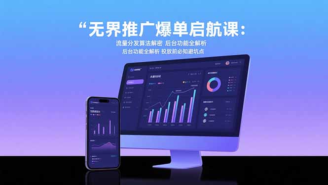 无界推广爆单启航课：流量分发算法解密 后台功能全解析 投放前必知避坑点-跃知万川