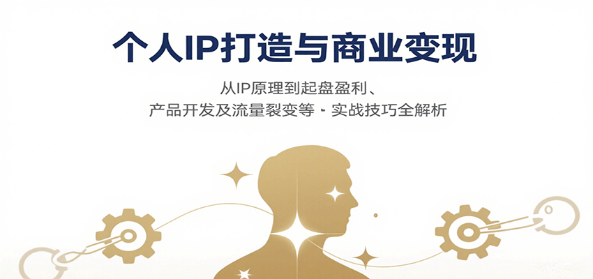 图片[1]-个人IP打造与商业变现，从IP原理到起盘盈利、产品开发及流量裂变等实战技巧全解析-跃知万川