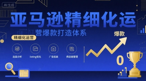 亚马逊精细化运营爆款打造体系，视频课+全套资料文档-跃知万川