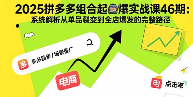 2025拼多多组合起爆实战课46期：系统解析从单品裂变到全店爆发的完整路径-跃知万川