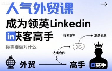 人气外贸课-成为领英Linkedin获客高手，你需要做对什么-跃知万川