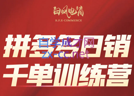 白凤电商·拼多多日销千单训练营(更新8月)-跃知万川