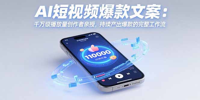 AI短视频爆款文案：千万级播放量创作者亲授，持续产出爆款的完整工作流-跃知万川