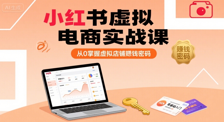 小红书虚拟电商实战课，从0掌握虚拟店铺賺钱密码(更新)-跃知万川
