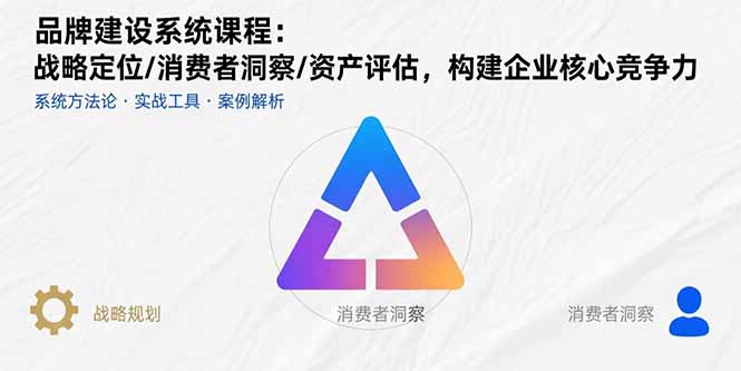 品牌建设系统课程：战略定位/消费者洞察/资产评估，构建企业核心竞争力-跃知万川