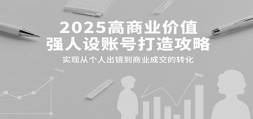 图片[1]-2025高商业价值强人设账号打造攻略，实现从个人出镜到商业成交的转化-跃知万川