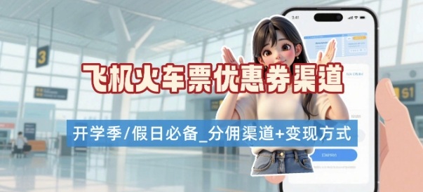 学生党必看！机票火车票优惠券申请渠道 + 项目打法，开学季节日速存-跃知万川