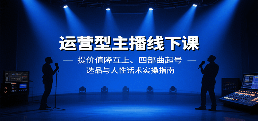 图片[1]-运营型主播线下课：提价值降互上、四部曲起号、选品与人性话术实操指南-跃知万川