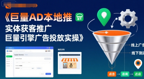 巨量AD本地推实体获客推广，巨量引擎广告投放实操-跃知万川
