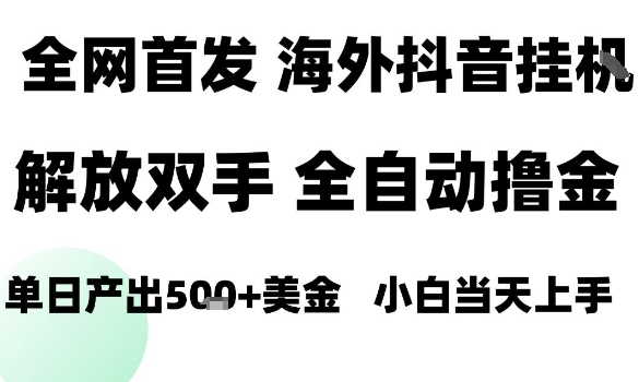 海外抖音无人直播，单日产出1.5k+，长期稳定，新手可玩，无脑操作【揭秘】-跃知万川