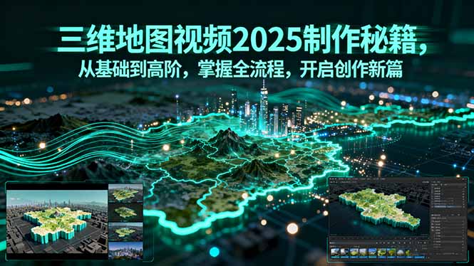 三维地图视频2025制作秘籍，从基础到高阶，掌握全流程，开启创作新篇-跃知万川