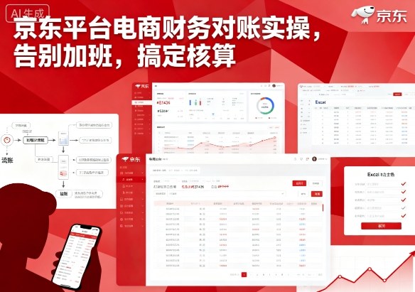 京东平台电商财务对账实操，告别加班，搞定核算-跃知万川