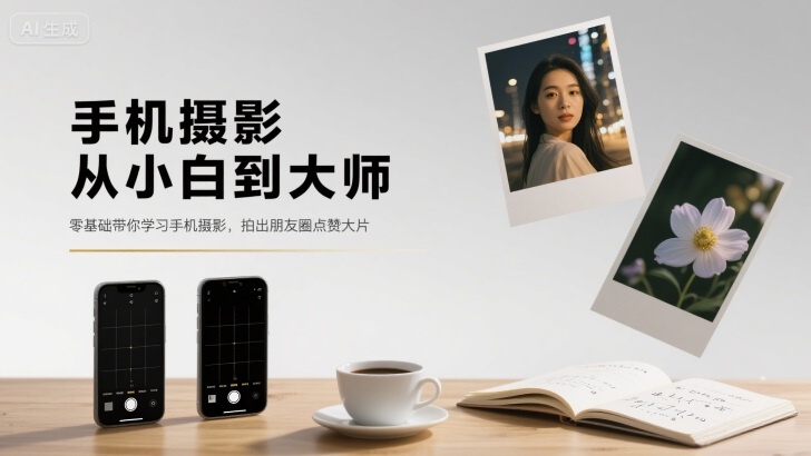 手机摄影从小白到大师，零基础带你学习手机摄影，拍出朋友圈点赞大片-跃知万川