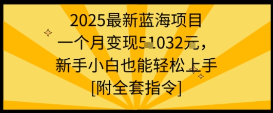 2025最新蓝海项目一个月变现1w+新手小白也能轻松上手【附全套指令】-跃知万川