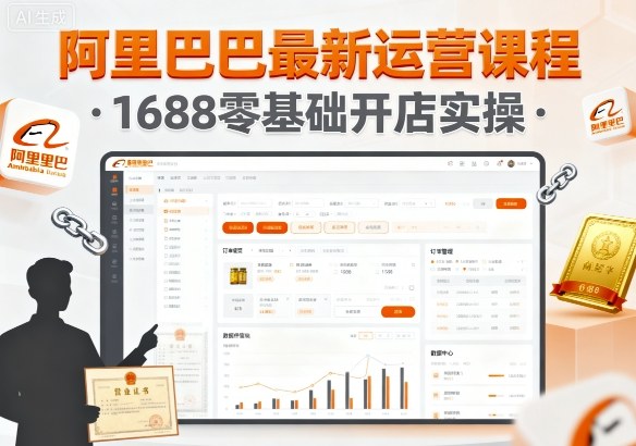阿里巴巴最新运营课程，1688零基础开店实操-跃知万川