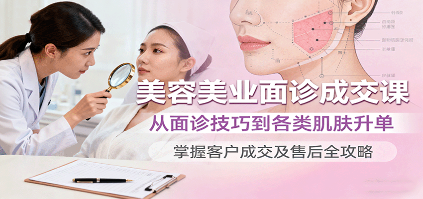 图片[1]-美容美业面诊成交课，从面诊技巧到各类肌肤升单，掌握客户成交及售后全攻略-跃知万川