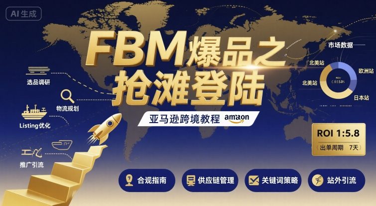 FBM爆品之抢滩登陆-亚马逊跨境教程-跃知万川