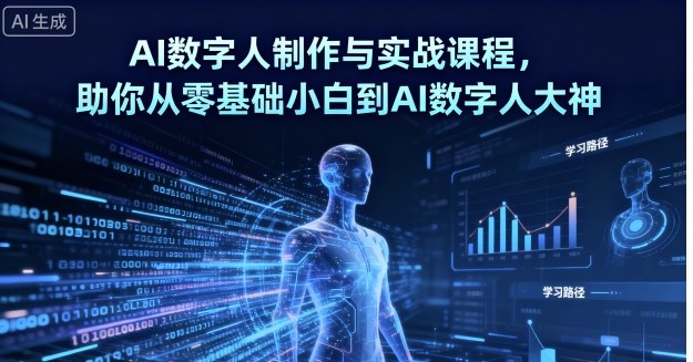 AI数字人制作与实战课程，助你从零基础小白到AI数字人大神-跃知万川
