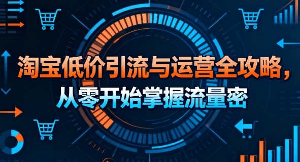 淘宝低价引流与运营全攻略，从零开始掌握流量密码-跃知万川