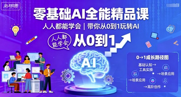 零基础AI全能精品课，人人都能学会，带你从0到1玩转AI-跃知万川