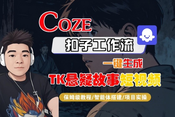 Coze扣子智能体工作流一键生成“TK悬疑故事“短视频，全流程保姆级教学-跃知万川