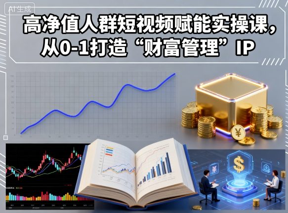 高净值人群短视频赋能实操课，从0-1打造“财富管理”IP-跃知万川