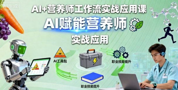 AI+营养师工作流实战应用课,AI赋能营养师-跃知万川