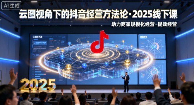 云图视角下的抖音经营方法论，2025线下课，助力商家规模化经营，提效经营(录音+字幕)-跃知万川