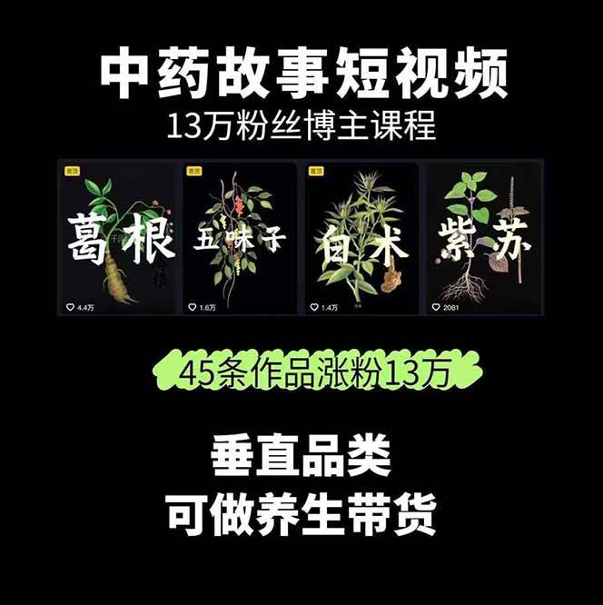 图片[2]-中药文化赛道：溯源故事开发，AI工具实战，平台运营，全方位解锁中医流量变现新路径-跃知万川