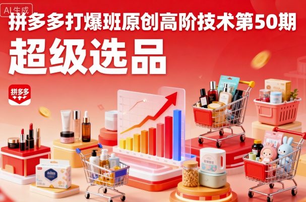 拼多多打爆班原创高阶技术第50期，超级选品-跃知万川
