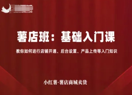 小红薯薯店商城卖货，基础入门课，教你如何进行店铺开通、后台设置、产品上传等入门知识-跃知万川
