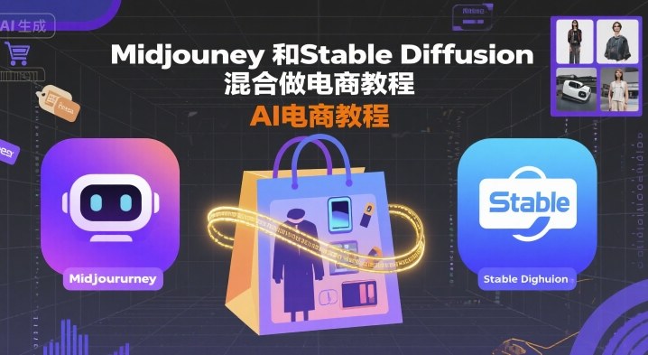 Midjourney和Stable Diffusion混合做电商教程-ai电商教程-跃知万川