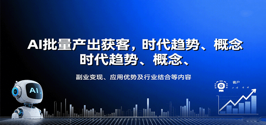 图片[1]-AI批量产出获客，时代趋势、概念、副业变现、应用优势及行业结合等内容-跃知万川